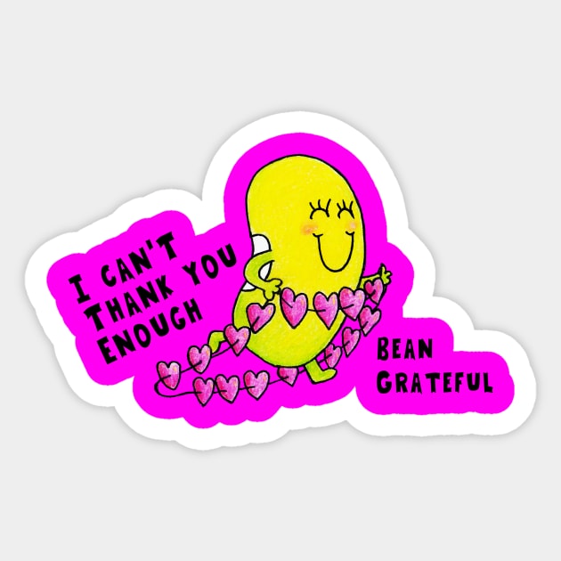 Just Bean Happy - Bean Grateful Sticker by justbeanhappy